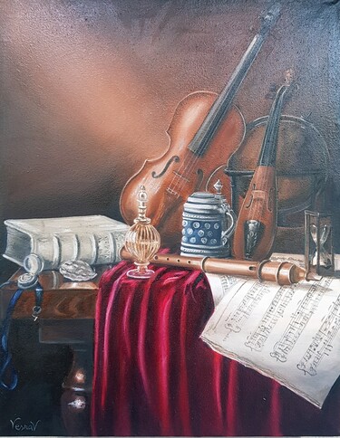 Still life of violins by Vujinovic Vesna