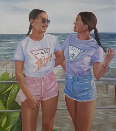 Two girls by Vujinovic Vesna