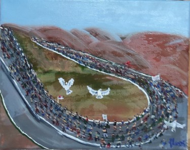 Student walk through Serbia with pigeons by Arsenović Jelena