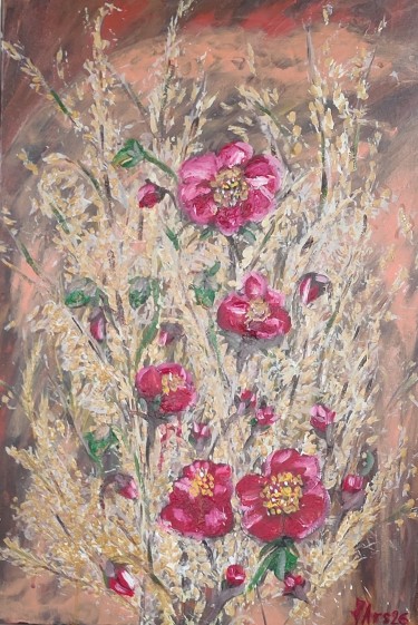 Hot Summer Day in a Wheat Field with Poppies by Arsenović Jelena
