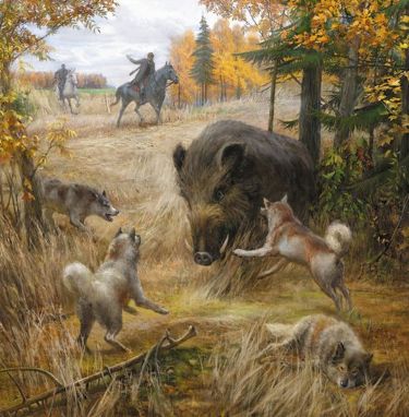 Psi Ulje na platnu 70x70