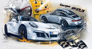Porsche - ulje na platnu