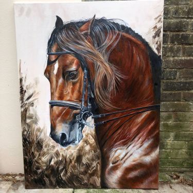 Konj | Ulje na platnu | 70x50 cm