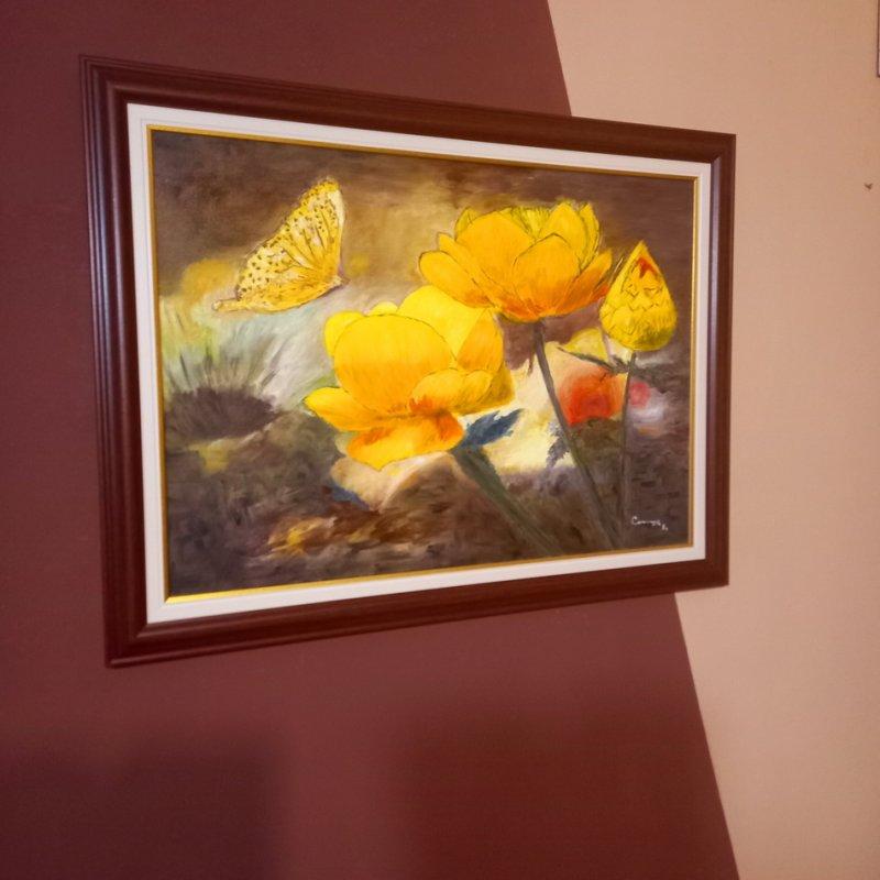 The yellow roses still smell, Painting Lazarevic Sinisa