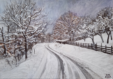 Snowy road by Milutinovic Bojan