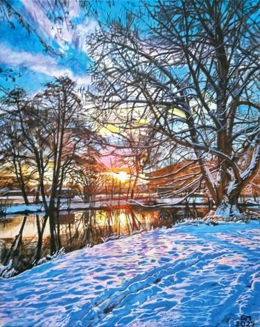 Winter Evening by Milutinovic Bojan