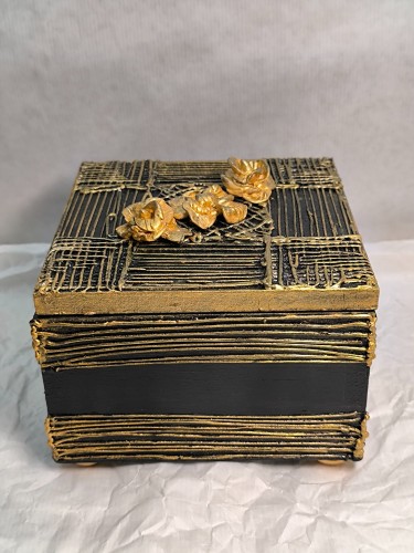 DECORATIVE BOX-GOLDEN BLACK 2-UNIQUE by Jelić Maja