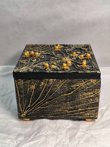 DECORATIVE BOX-GOLDEN BLACK 5-UNIQUE by Jelić Maja
