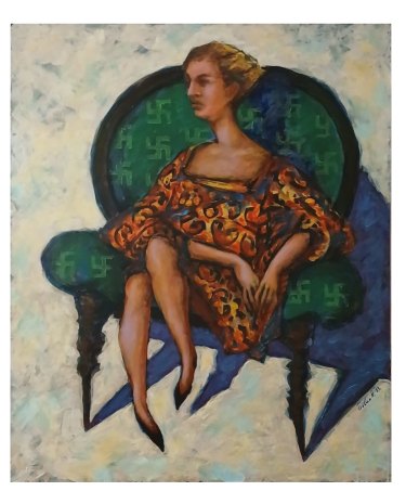 Green armchair by Krstic Boban