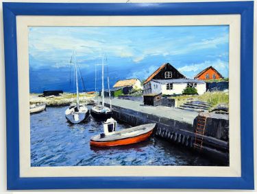 The fishing village on Borholm by Kuzmanov Zoran