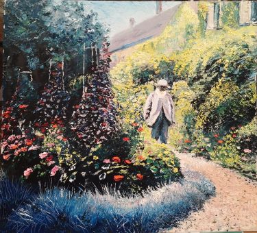 Claude Monet in his garden in Giverny, by Kuzmanov Zoran