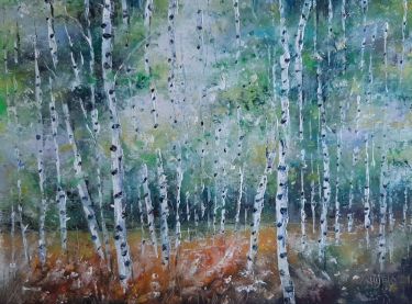 Birch forest, spring