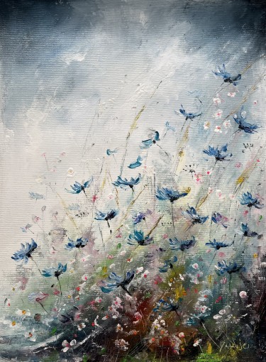 The blue flowers by Artium paintings