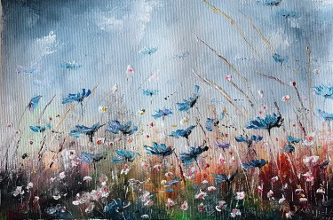 Blue flowers I by Artium paintings