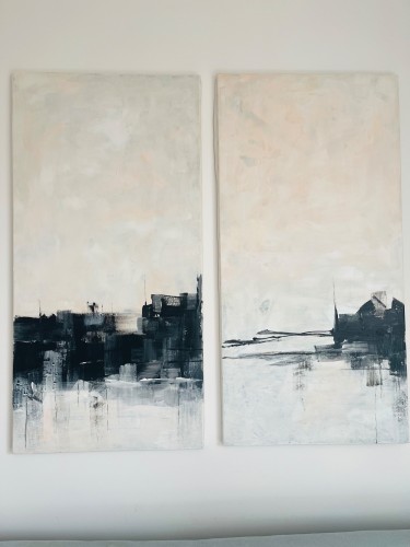 City on the river by Artium paintings