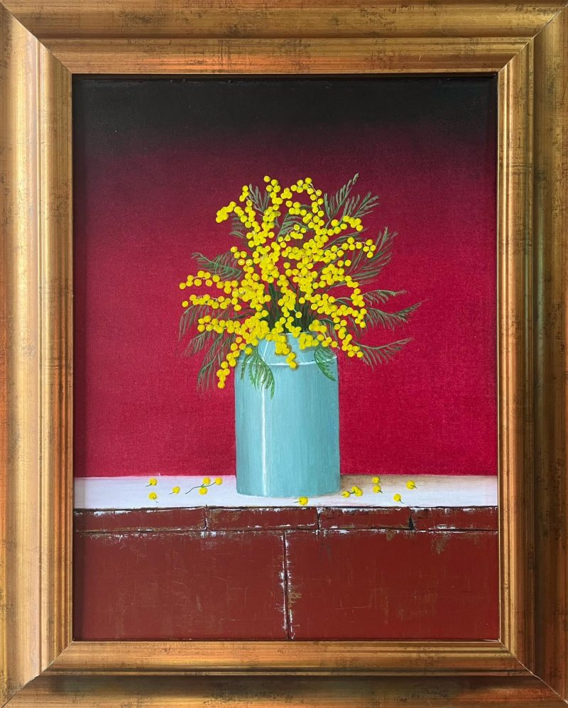 Vase with flowers, Painting Kushinski Marin