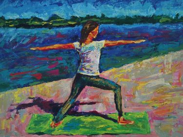 Yoga na plaži by Midorovic Biljana