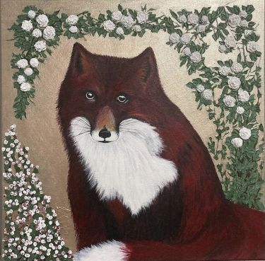 The fox in the rose garden