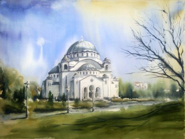 The Temple of Saint Sava by Danica Zivkovic