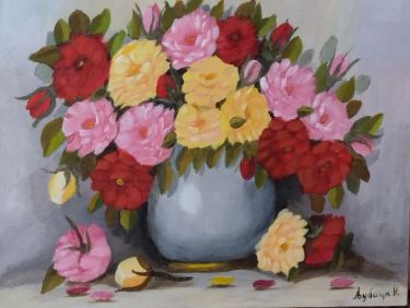 Flowers in a vase by Nedovic Ljubica