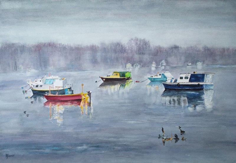MOTIF FROM THE DANUBE, Painting Mihajlovic Zoran