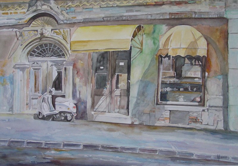 OLD SHOP WINDOW, Painting Mihajlovic Zoran
