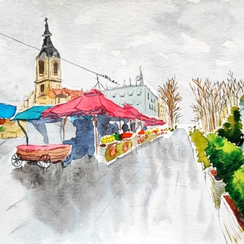 Kišna zemunska pijaca