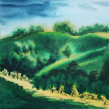 Hills of Zagajica by Dejan Živković