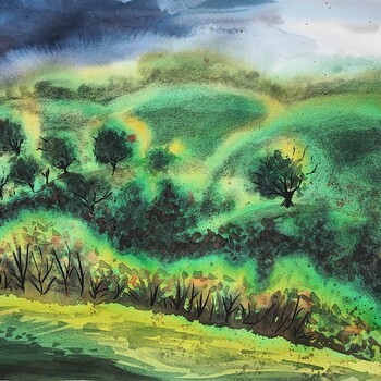 Hills of Zagajica by Dejan Živković