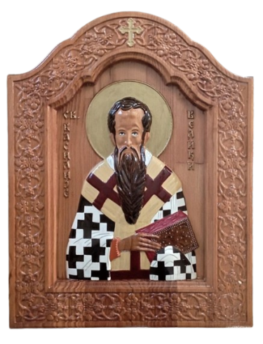 Icon of St Vasil the Great by Danijela Markovic