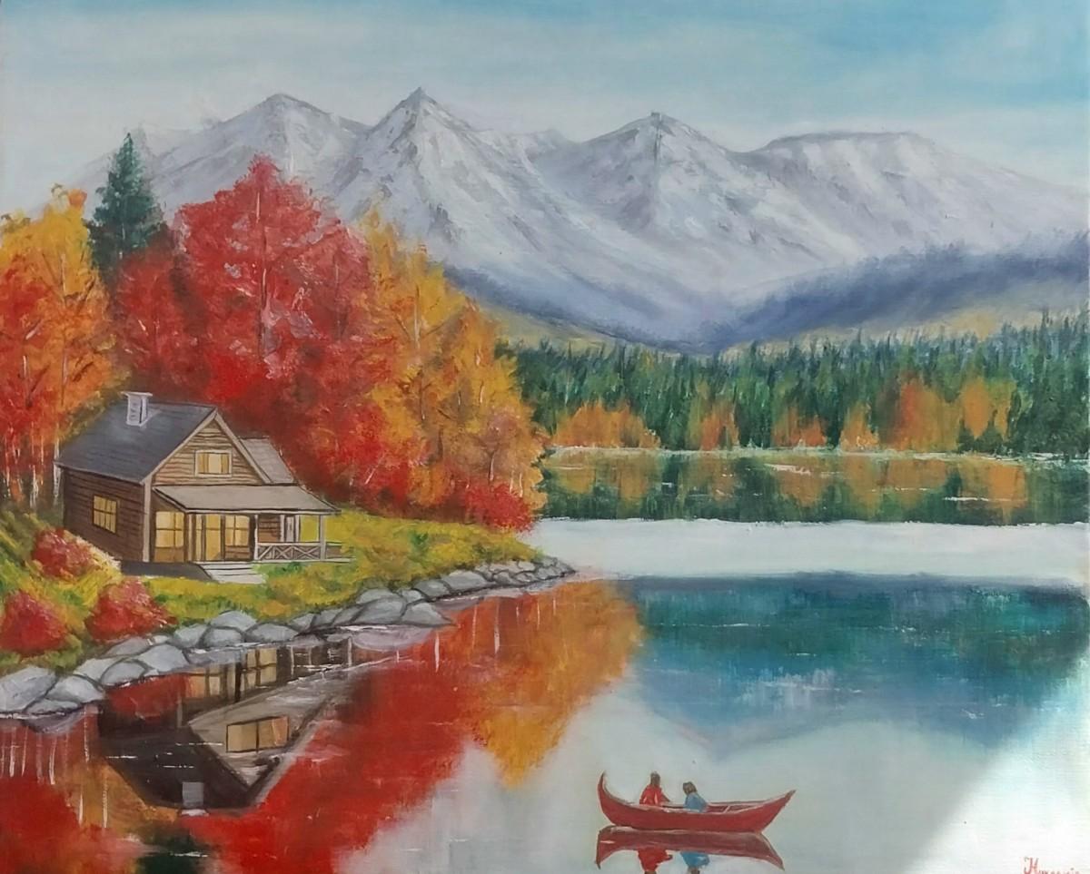 Autumn on lake