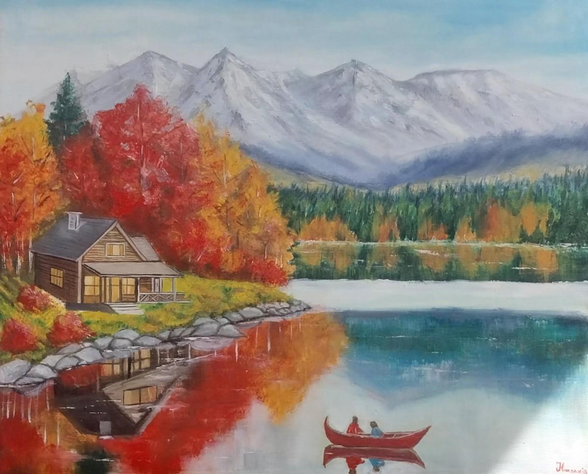 Autumn on lake