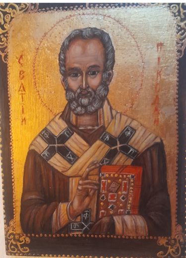 Icon Saint Nicholas by Gordana Todorović
