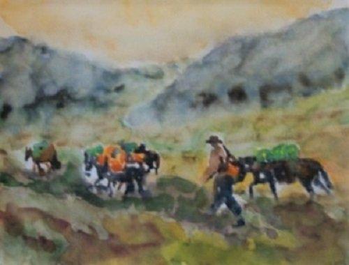 Exodus -Bolivia, Painting Nelson Chale Cuéllar