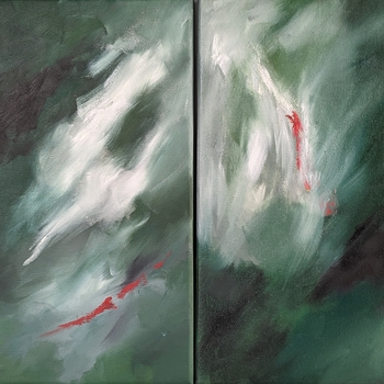 Abstract art - dyptich
