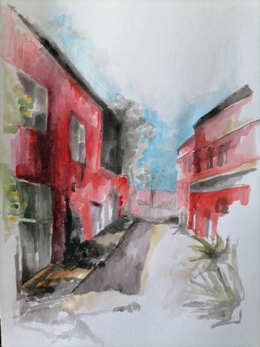 Red Village In Africa  by Marija Obradovic