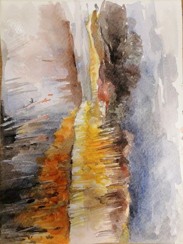 Autumn Detail From The River by Marija Obradovic