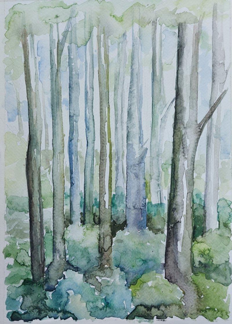 Deliblato sands forest, Painting Ivan Špehar
