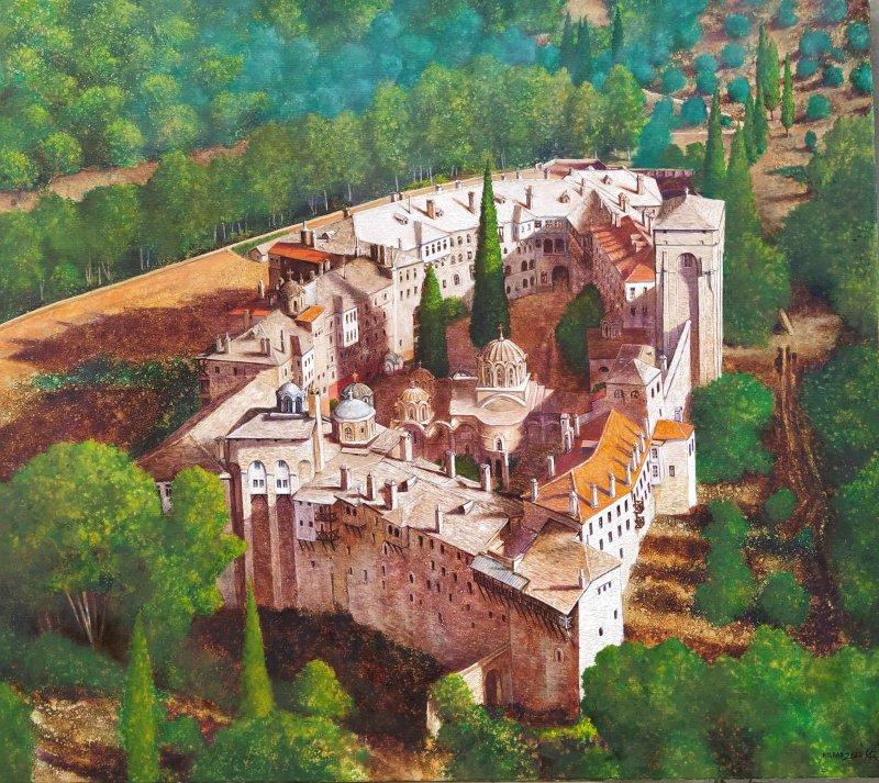 Hilandar , Painting MILAN KOLBAS