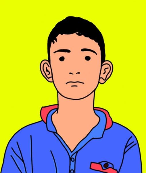 Adnan - paint by Robin Fadel