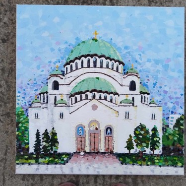 The temple of Holy Sava by Lidija Cvetkovic Jancic