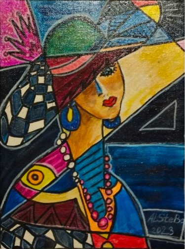 The lady with the blue earrings by AlSteBo Art