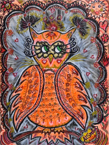 Owl Coquette by AlSteBo Art