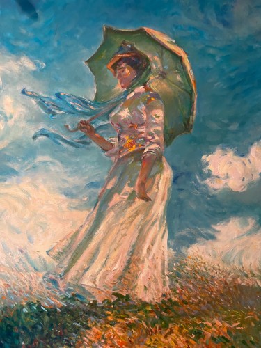 Woman with a parasol - Rajački by Marina Cvetković