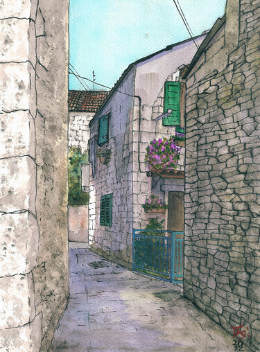 A street in the old city of Split Croatia