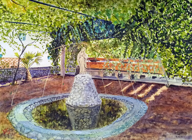 The garden in St Rock Church  Sutomore  Montenegro by Francisco Adolfo Gutierrez