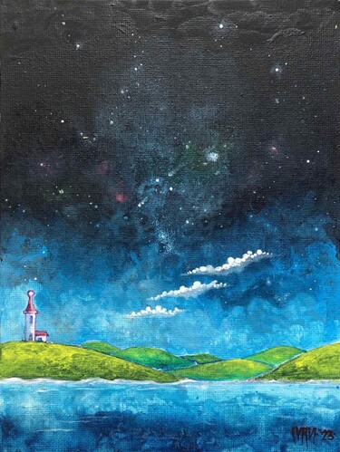 a lonely lighthouse by Milos Milosevic
