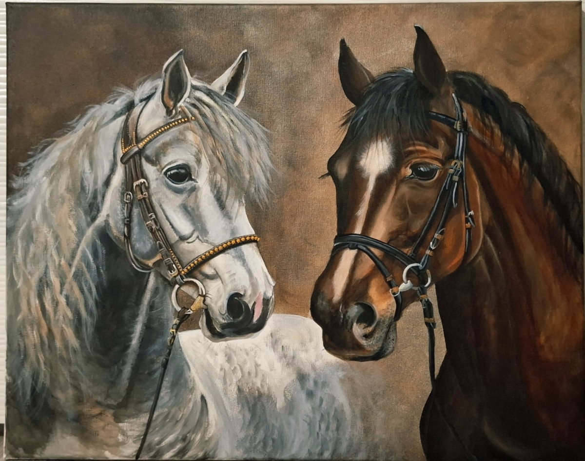 The horses