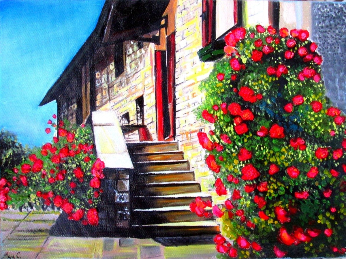 House in flowers