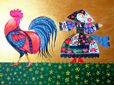 Rooster and Lena by Marijana Stevancev